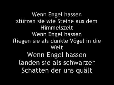 Youtube: Subway to Sally: Wenn Engel hassen (lyrics)