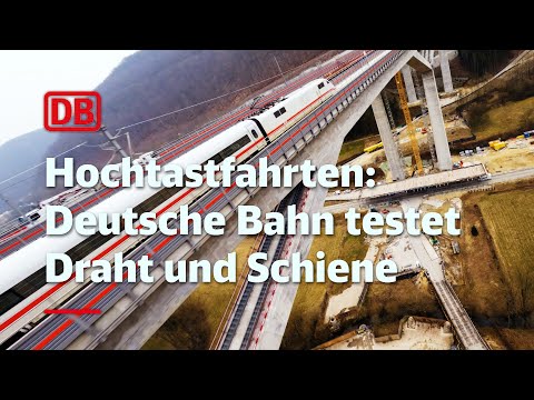 Youtube: Deutsche Bahn testet Draht und Schiene – Hochtastfahrten mit dem ICE-S zwischen Wendlingen und Ulm