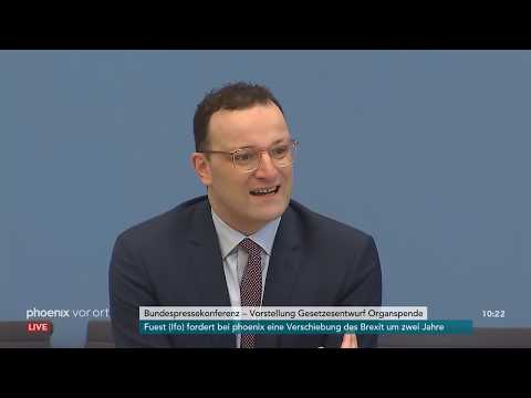 Youtube: Pressekonferenz zur Reform der Organspende mit Vorstellung des Gesetzesentwurfes am 01.04.19