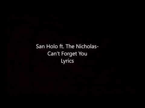 Youtube: San Holo- can't forget you