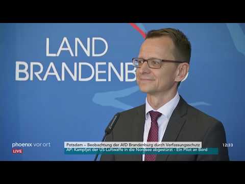Youtube: Beobachtung der AfD in Brandenburg: PK des Verfassungsschutzes und des Innenministers am 15.06.20