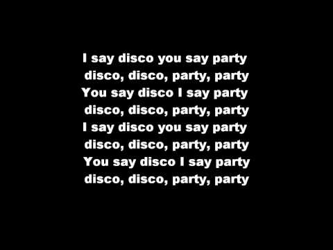 Youtube: Disco disco part party lyrics