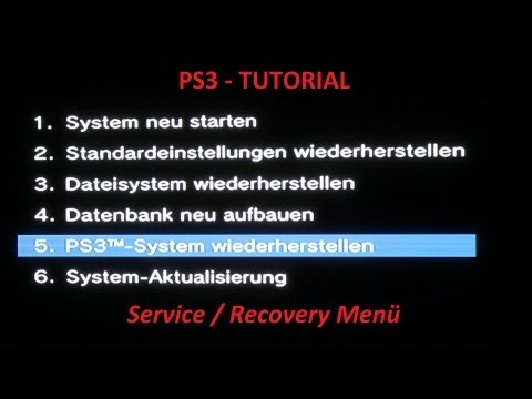Youtube: PS3 System reparieren - verstecktes Service / Recovery Menü * Tutorial *