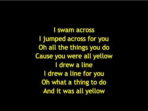 Youtube: Coldplay - Yellow Lyrics