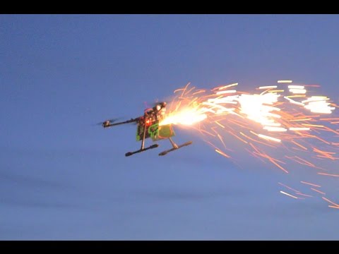 Youtube: Uavdude - Drone Shoots Fireworks and Angel Flares