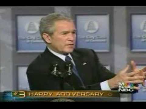 Youtube: Bush denies linking Saddam and 9/11