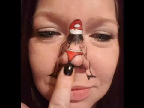 Youtube: Nose Dance! The Original Nose Twerking Miss Santa Face Paint!