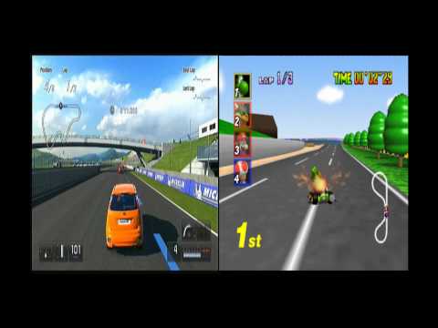 Youtube: Mario Kart 64 Vs Gran Turismo 5 Split Screen Comparison HD