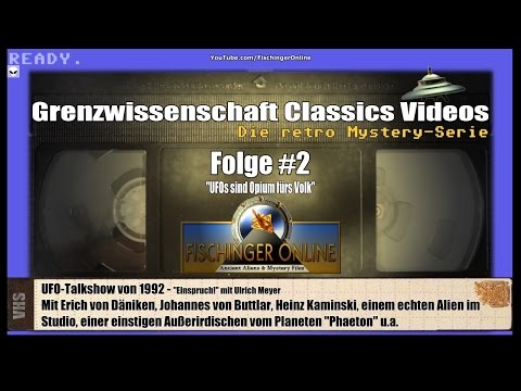 Youtube: CLASSICS 2: UFOs sind Opium fürs Volk. Talkshow von 92 mit Däniken & einem echten Alien im Studio