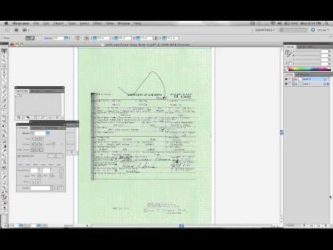 Youtube: Obama Birth Certificate Faked In Adobe Illustrator - Official Proof 1 ( Layers )