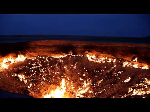 Youtube: Flaming Gas Crater (Night) / Turkmenistan, Darvaza