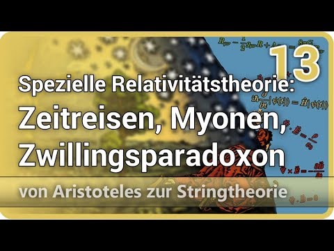 Youtube: Spezielle Relativitätstheorie: Zeitreisen, Zwillingsparadoxon, Myonen ⯈ Stringtheorie (13) | Gaßner