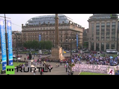 Youtube: LIVE: High tensions in Glasgow after referendum result
