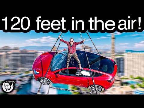 Youtube: Living In My Car In Las Vegas (Hanging From A Crane!) | Steve-O