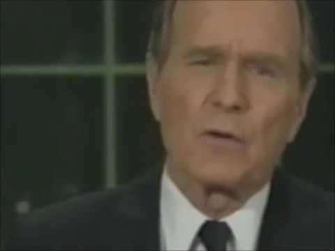 Youtube: George H W Bush New World Order Speech (actually announcing the invasion of Iraq on 1/16/91)