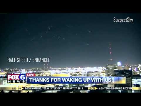 Youtube: Cluster of UFO Lights During Live News Milwaukee [SIGHTING]