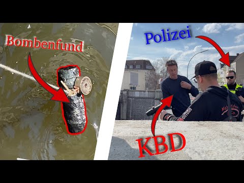 Youtube: POLIZEIEINSATZ wegen BOMBENFUND -- Vollsperrung / Magnetfischen mit Gebrüder Lange
