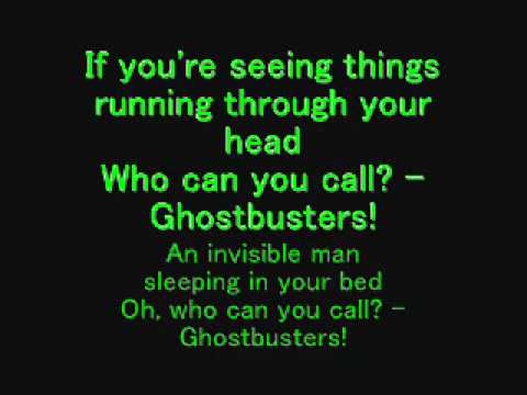 Youtube: Ghostbusters song and lyrics, song by ray parker jr.