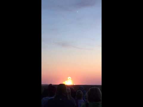 Youtube: Antares rocket explosion on takeoff