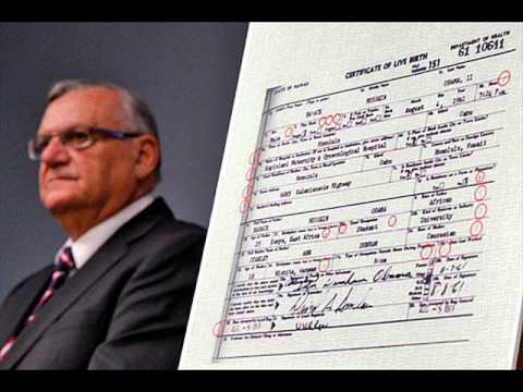 Youtube: Sheriff Joe Arpaio: Obama Identity Document Fraud Investigation Will Continue - 9/2/2012