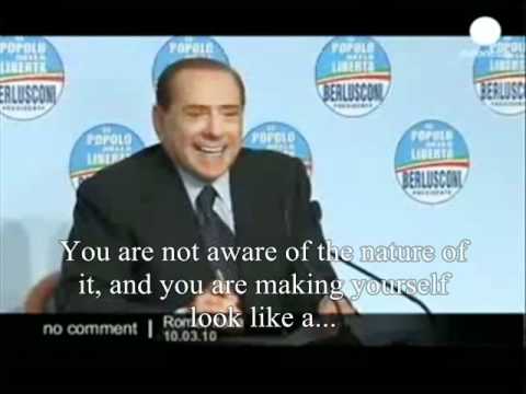 Youtube: Berlusconi read Thirteen (then BANNED it!)