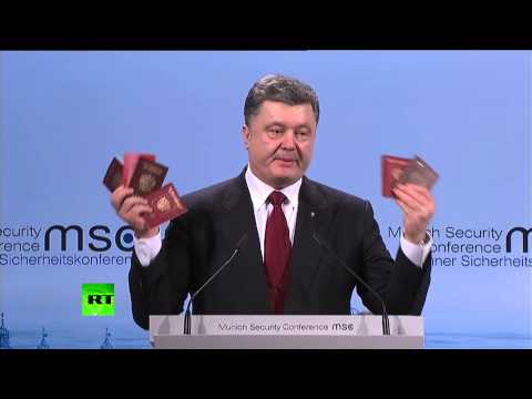 Youtube: Poroshenko presents 'proof of Russian involvement' in Ukraine war at Munich Security Conference