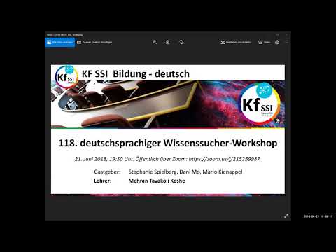 Youtube: 2018 06 21 PM Public Teachings in German - Öffentliche Schulungen in Deutsch