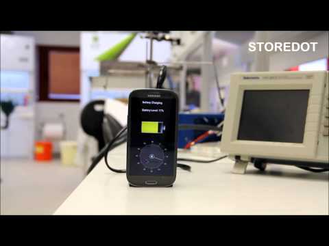 Youtube: Charging Smartphone in 30S: StoreDot Flash-Battery Demo