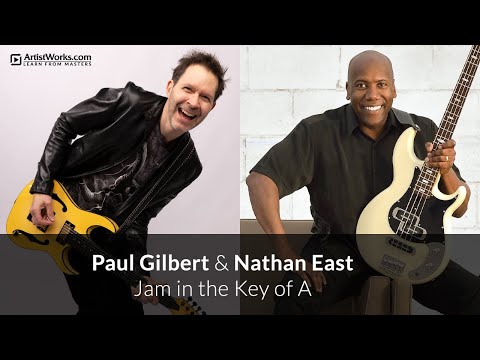 Youtube: Nathan East & Paul Gilbert - Blues Jam in Key of A
