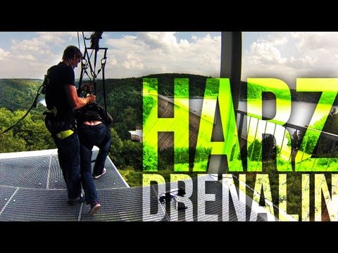 Youtube: "Harzdrenalin" Megazipline Seilretusche an der Rappbodetal-Staumauer