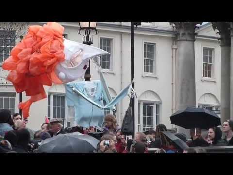 Youtube: 'Ding Dong the Witch is Dead', Trafalgar Square, 13 April 2013