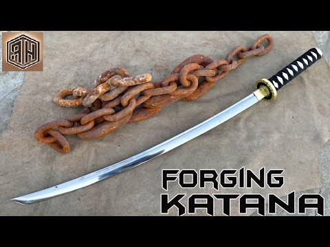 Youtube: Forging a KATANA out of Rusted Iron CHAIN