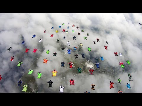Youtube: World Wingsuit Formation Record attempts 2018 - 75 to 85 way