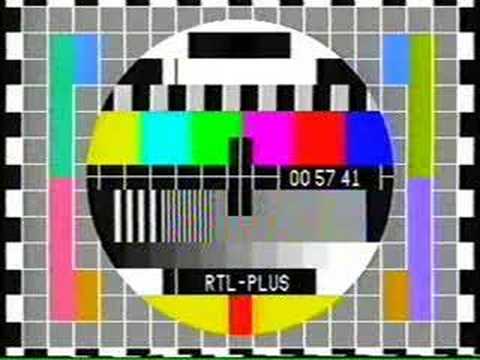 Youtube: Testbild mit Uhr nach Sendeschluss - RTL-Plus  - 1987