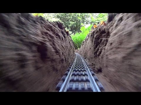 Youtube: Super Long LEGO Train Track Setup Outdoor!
