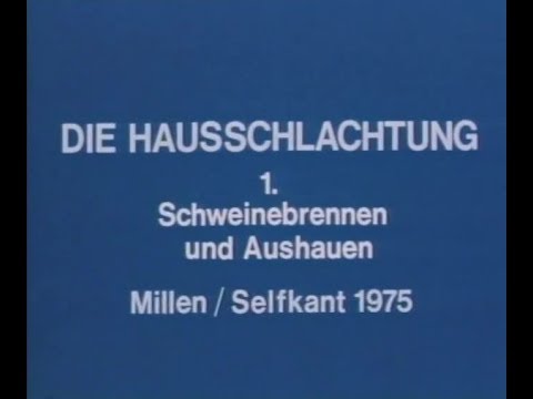 Youtube: Die Hausschlachtung - 1. Schweinebrennen und Aushauen