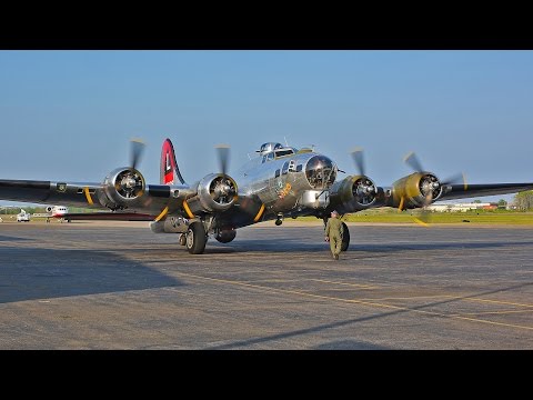 Youtube: Boeing B-17 Flying Fortress flight with cockpit view and ATC