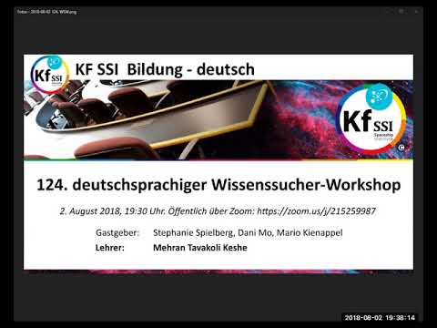Youtube: 2018 08 02 PM Public Teachings in German - Öffentliche Schulungen in Deutsch