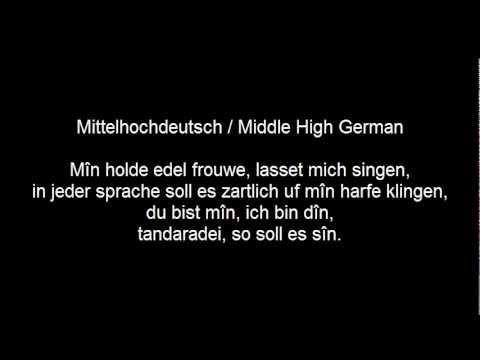 Youtube: Bodo Wartke, Liebeslied in 85 Sprachen, mit Texten, 1. Teil