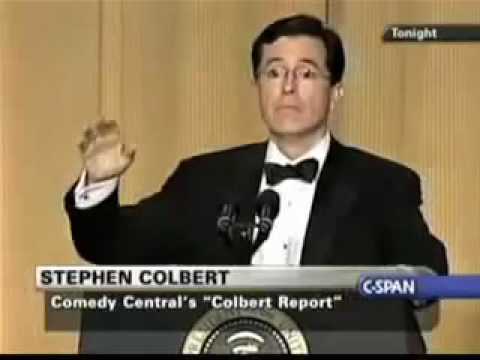 Youtube: Colbert roasts Bush