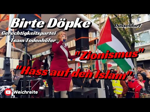 Youtube: "Hass auf den Islam", "Zionismus" Birte Döpke Düsseldorf 27.9.25 "Free Palestine" Gaza Großdemo