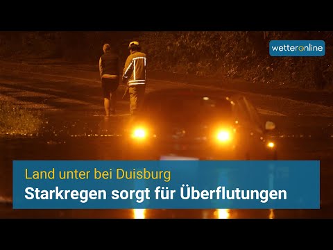 Youtube: Starkregen sorgt für Überflutungen  in Duisburg