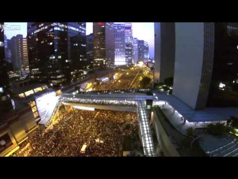 Youtube: 100,000 Protesters Fill the Streets of Hong Kong (Drone Cam)