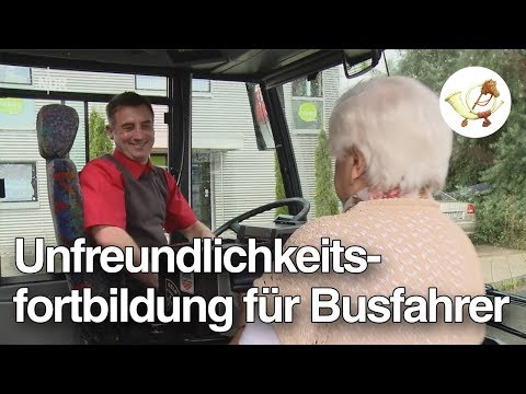 Youtube: Zu nett: Busfahrer muss auf Unfreundlichkeitsfortbildung [Postillon4]