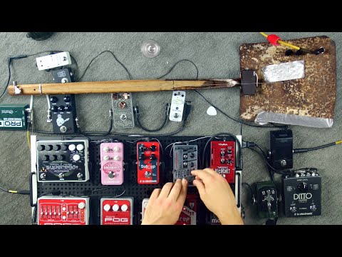 Youtube: Making Beautiful Music with a Shovel and a Bunch of Guitar Pedals