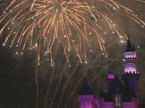 Youtube: Ghost watches fireworks from the Disneyland castle