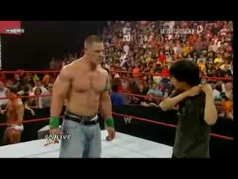 Youtube: Mr. Chow attacks John Cena at Raw 7/3/09