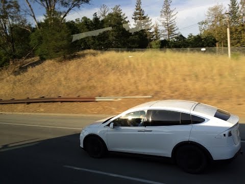 Youtube: Tesla Model X (mule) on the freeway. Crash avoidance enabled?