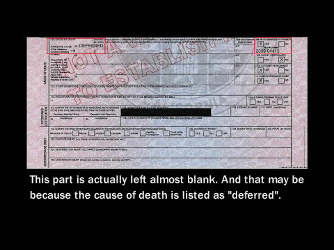 Youtube: MICHAEL JACKSON: Pt76 "The Death Certificate" (What DID happen on June 25th?)