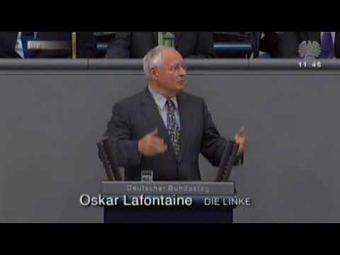 Youtube: Oskar Lafontaine, DIE LINKE: Krieg kein Mittel der Politik